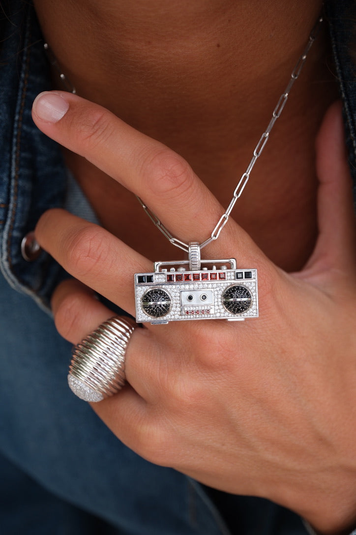 ‘Feel the Rhythm’ Boombox Pendant