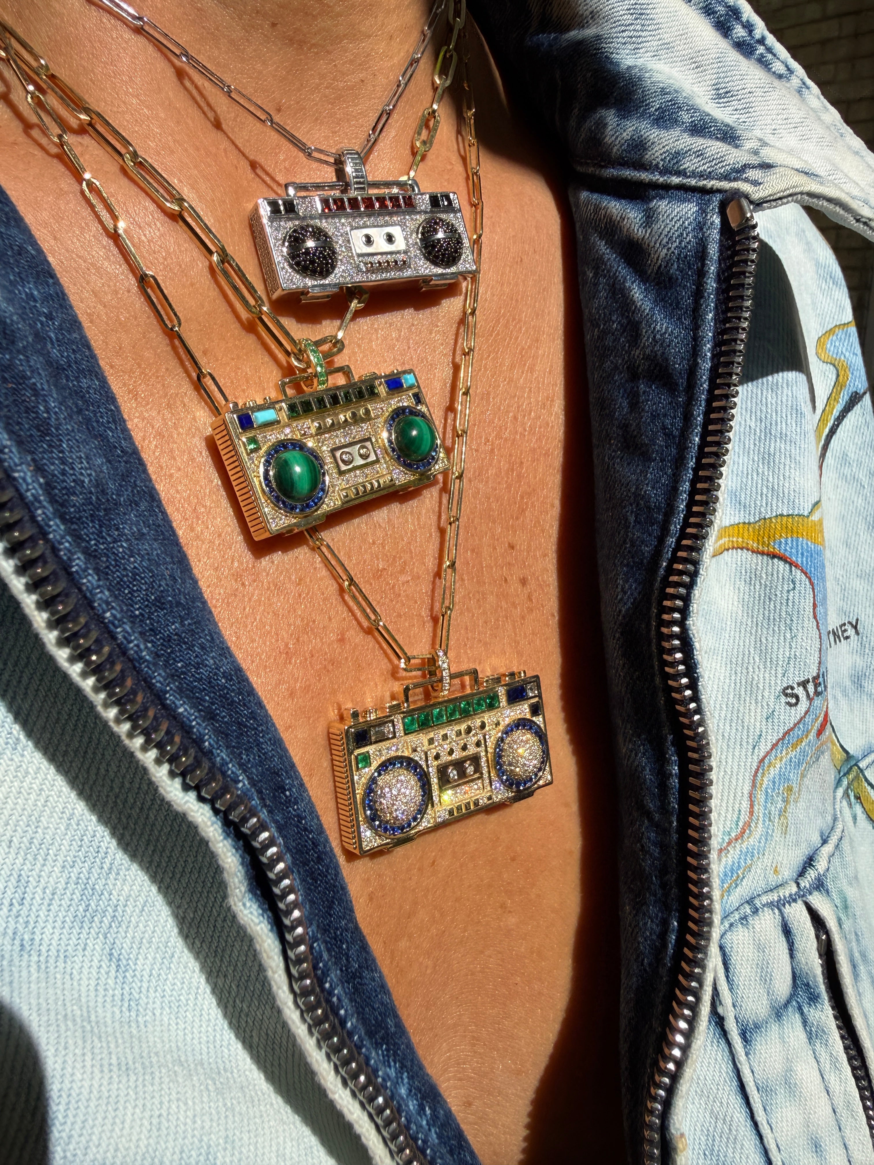 ‘Feel the Rhythm’ Boombox Pendant