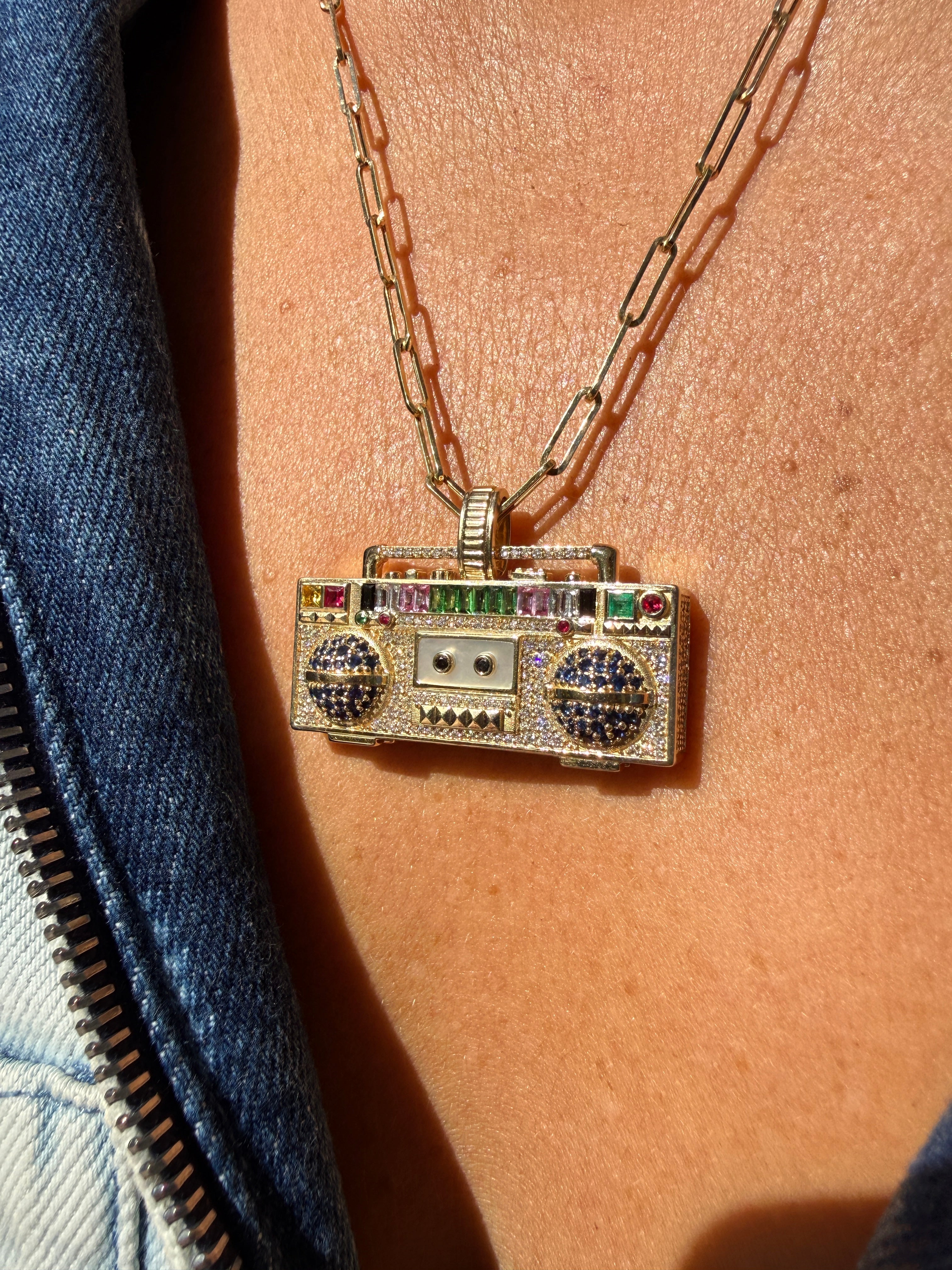 ‘Feel the Rhythm’ Boombox Pendant