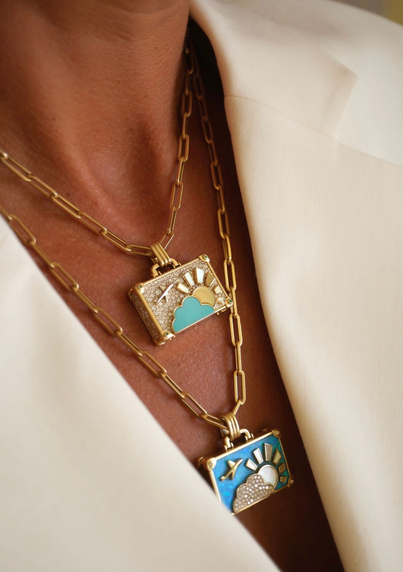 'City Of Lights - Yellow Gold' Suitcase